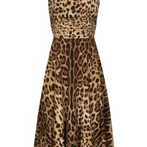 Dolce & Gabbana leopard-print midi dress