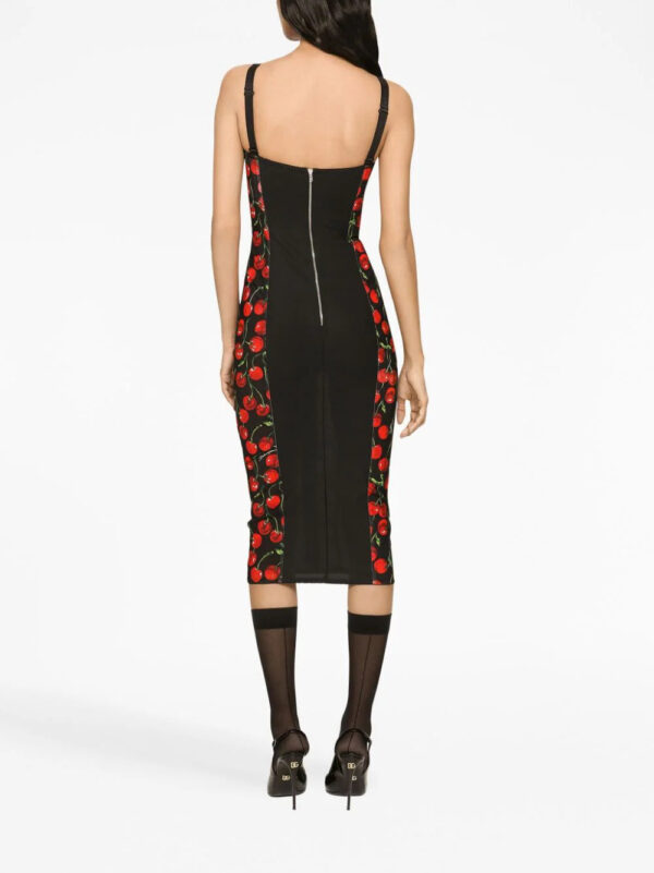 Dolce & Gabbana  cherry-print midi dress - Image 3