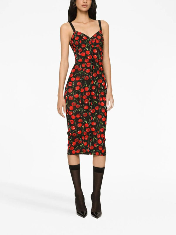 Dolce & Gabbana  cherry-print midi dress - Image 2