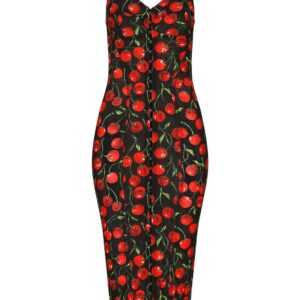 Dolce & Gabbana cherry-print midi dress