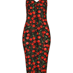 Dolce & Gabbana cherry-print midi dress