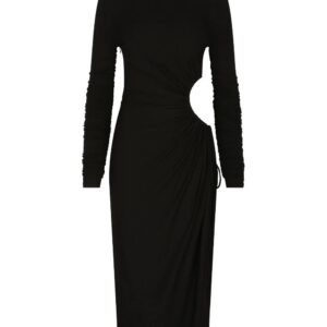 Dolce & Gabbana cut-out high-neck midi dress