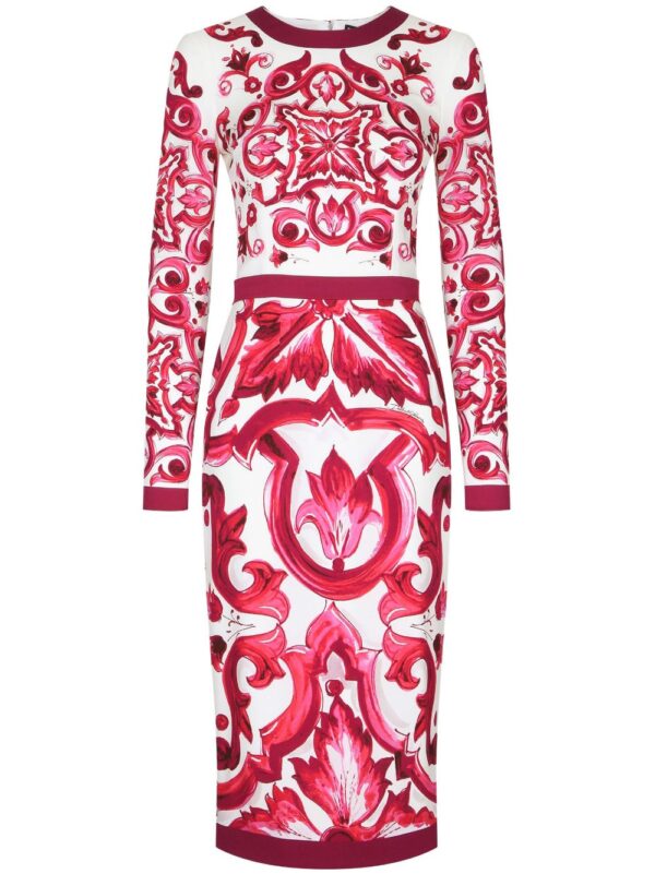 Dolce & Gabbana Majolica-print pencil midi dress