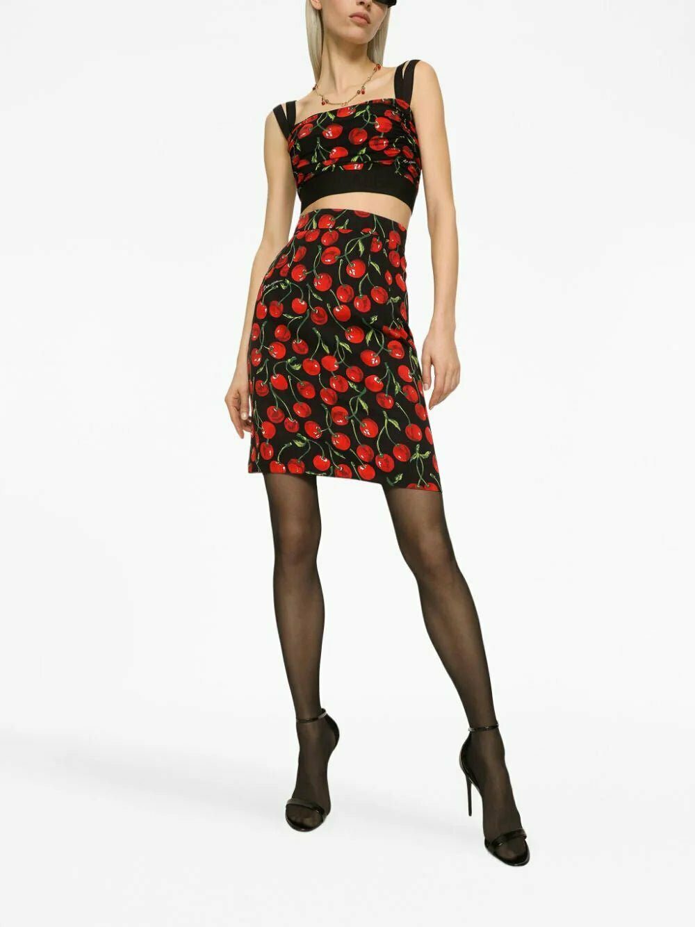 Dolce & Gabbana Ciliegie-print cropped tank top - Image 2