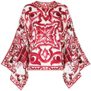 Dolce & Gabbana  Majolica-print silk blouse
