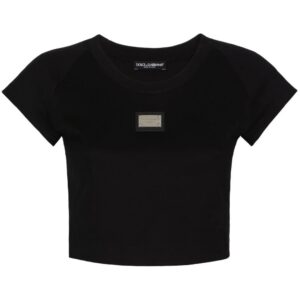 Dolce & Gabbana  logo-plaque cropped T-shirt