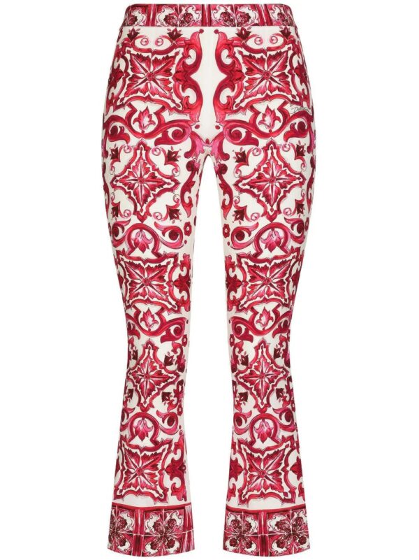 Dolce & Gabbana  Majolica-print cropped trousers