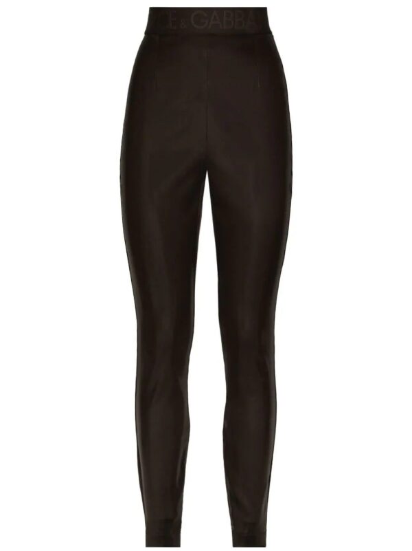 Dolce & Gabbana  logo-waistband satin leggings