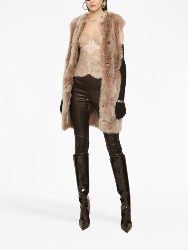 Dolce & Gabbana  logo-waistband satin leggings - Image 3