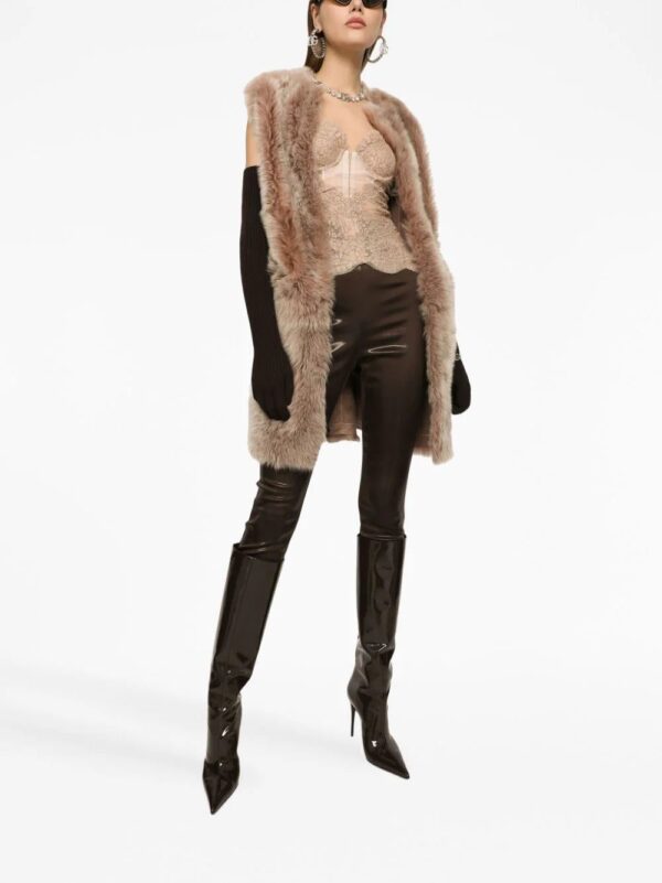 Dolce & Gabbana  logo-waistband satin leggings - Image 2