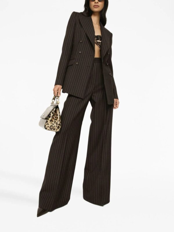 Dolce & Gabbana  pinstripe-print high-waist wide-leg trousers - Image 2
