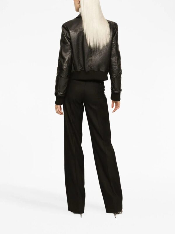 Dolce & Gabbana  logo-plaque straight-leg trousers - Image 4