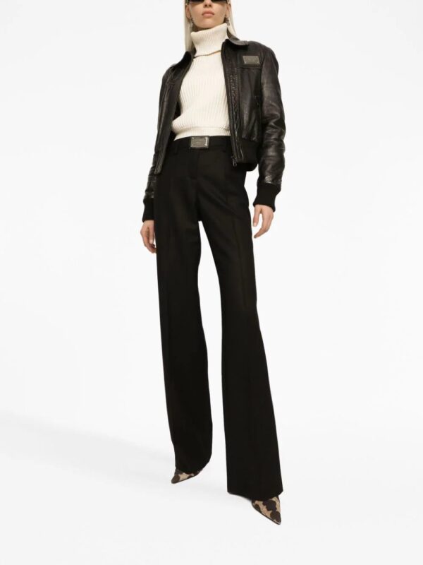 Dolce & Gabbana  logo-plaque straight-leg trousers - Image 2