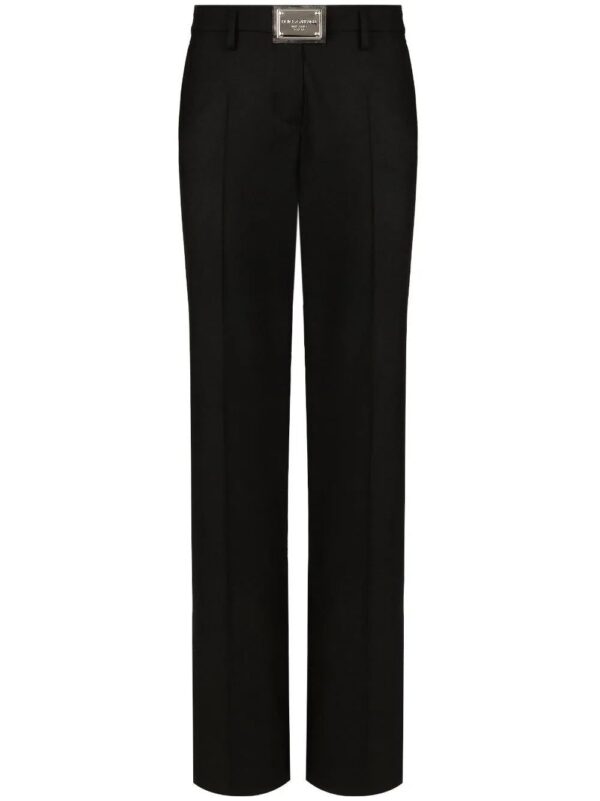 Dolce & Gabbana  logo-plaque straight-leg trousers