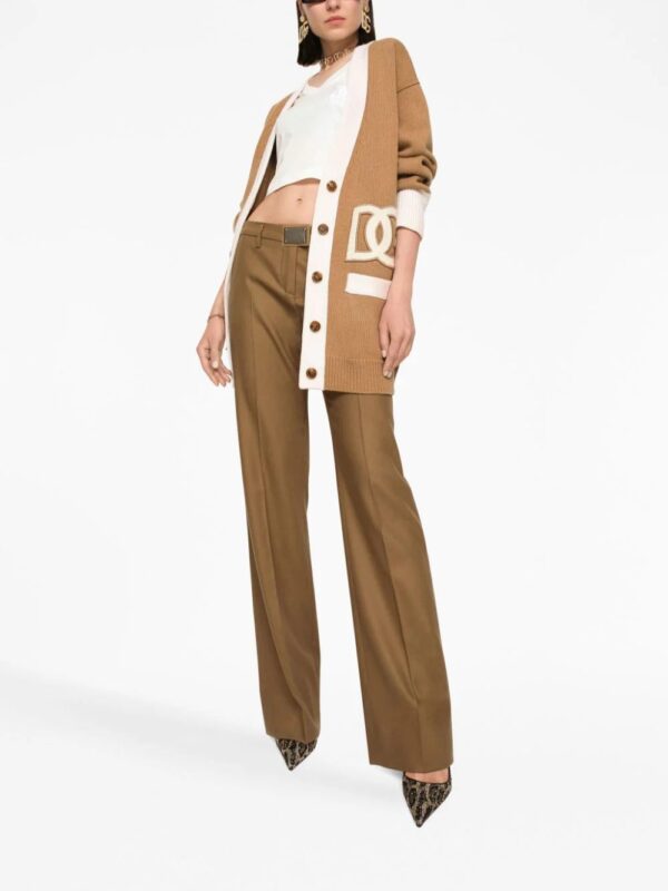 Dolce & Gabbana  logo-plaque straight-leg trousers - Image 3