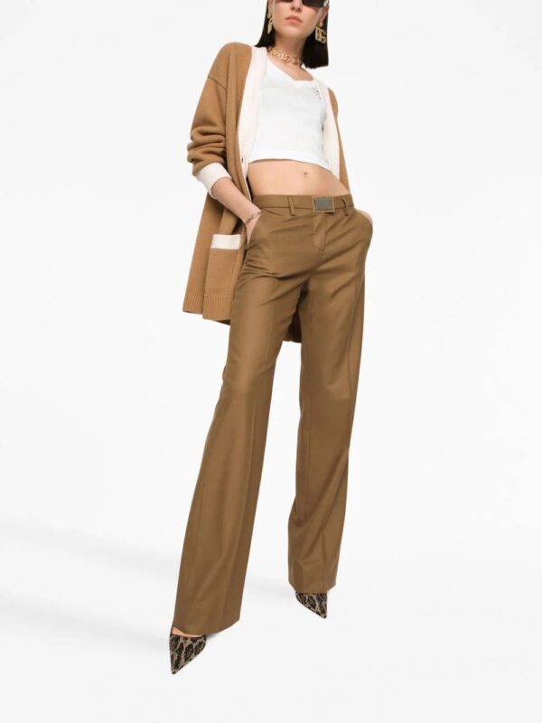 Dolce & Gabbana  logo-plaque straight-leg trousers - Image 2