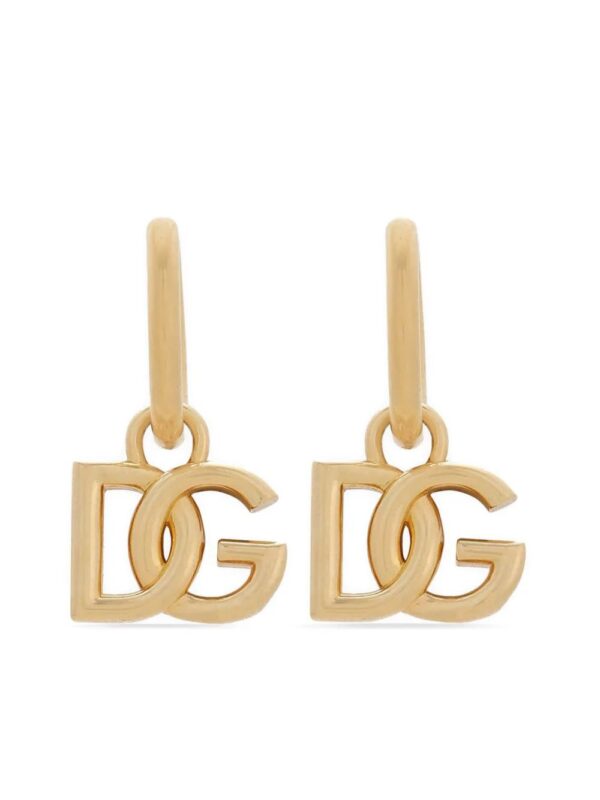 Dolce & Gabbana  logo-charm hoop earrings