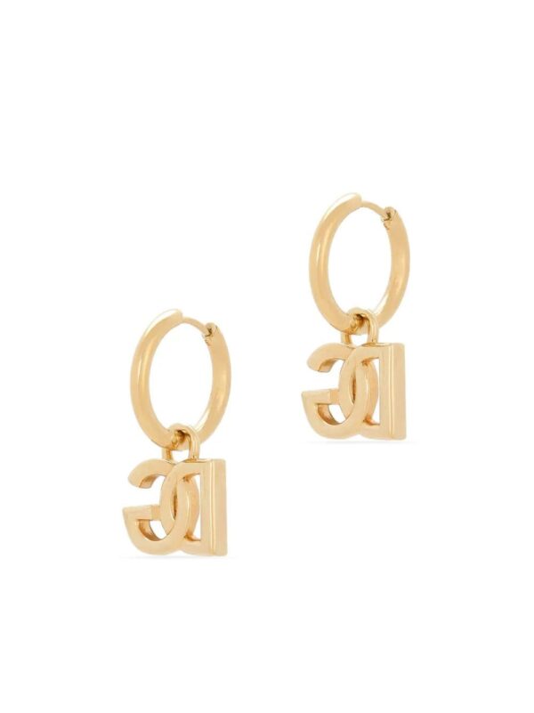 Dolce & Gabbana  logo-charm hoop earrings - Image 3