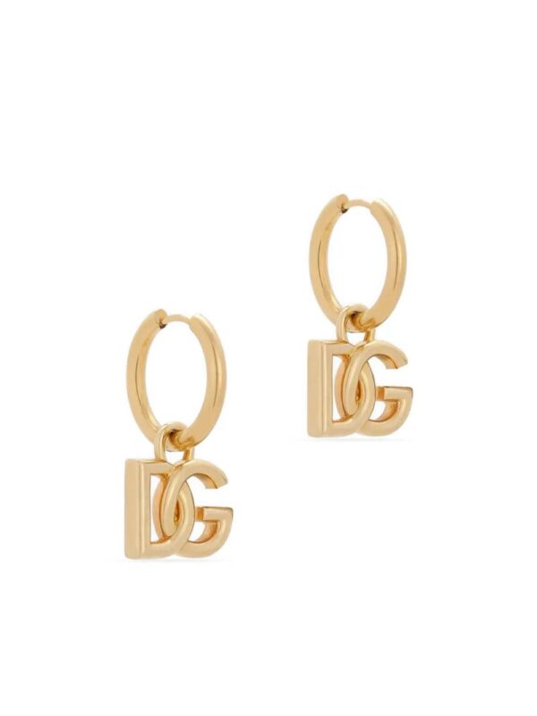 Dolce & Gabbana  logo-charm hoop earrings - Image 2