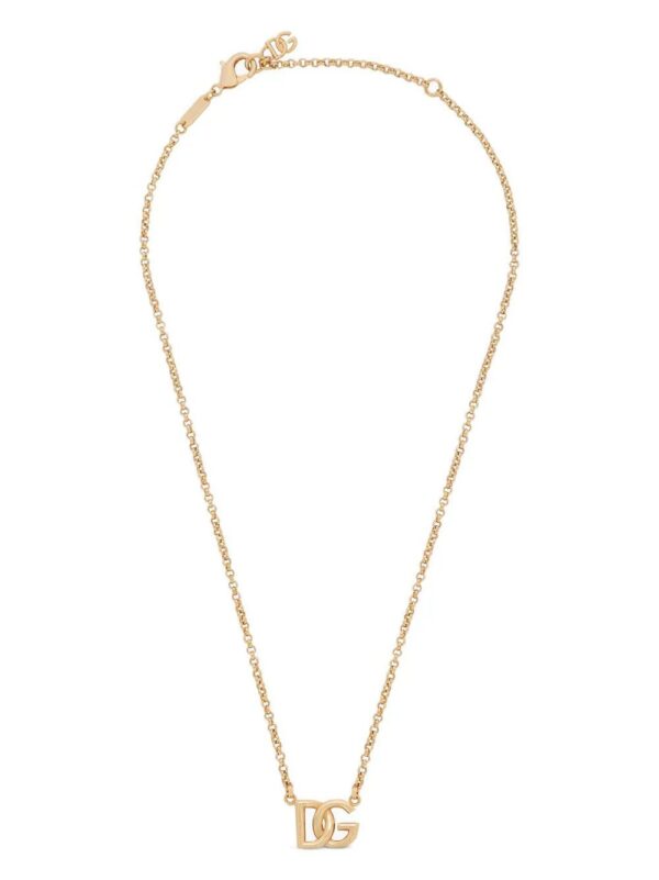 Dolce & Gabbana  logo-charm polished necklace