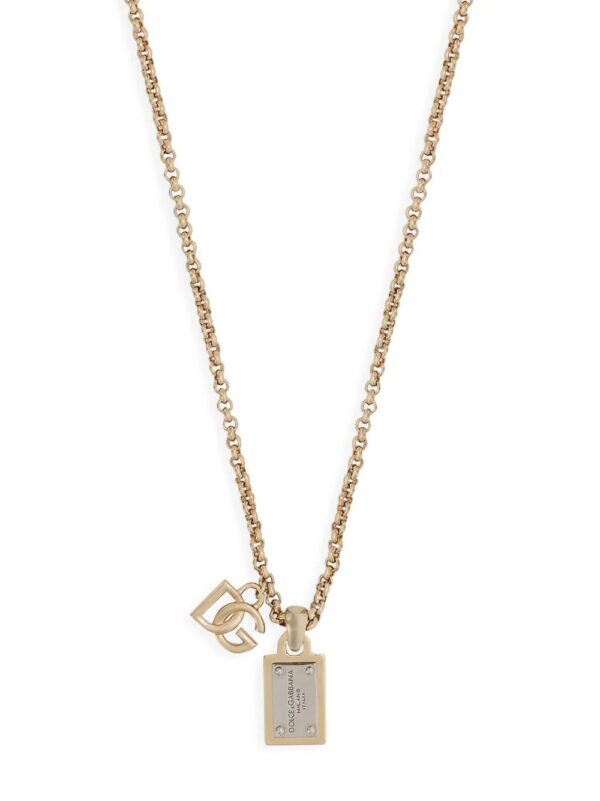Dolce & Gabbana  logo-lettering chain-link detailing necklace - Image 2