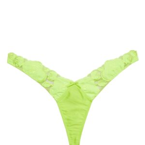 Fleur Du Mal  rose-embroidery high-leg thong