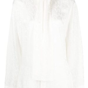 Versace Versace Allover scarf-tie shirt