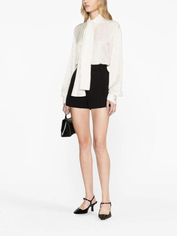 Versace  Allover-jacquard satin blouse - Image 3