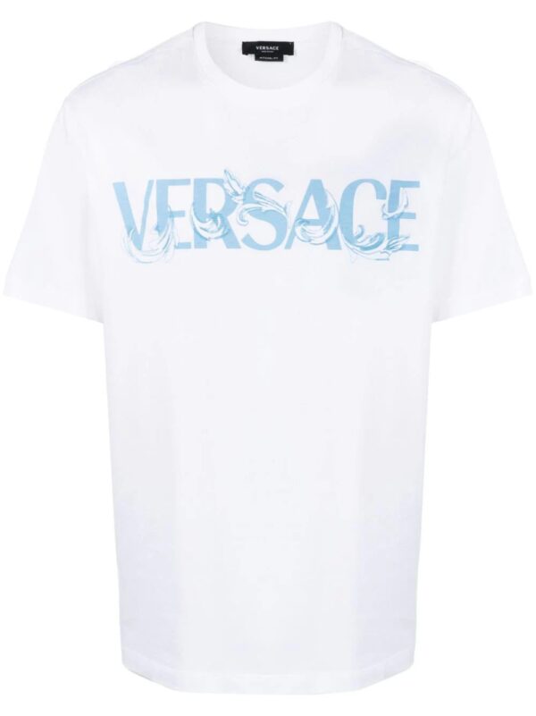 Versace  Barocco Silhouette-print cotton T-shirt