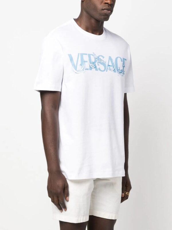 Versace  Barocco Silhouette-print cotton T-shirt - Image 3