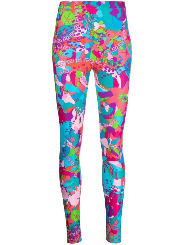 Versace  x Dua Lipa Floral Summer leggings