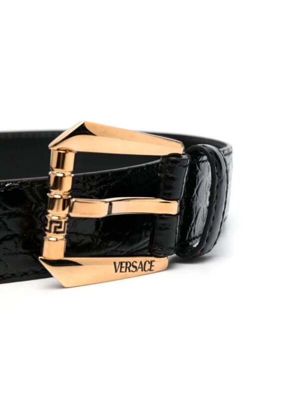 Versace  crocodile-embossed leather belt - Image 2