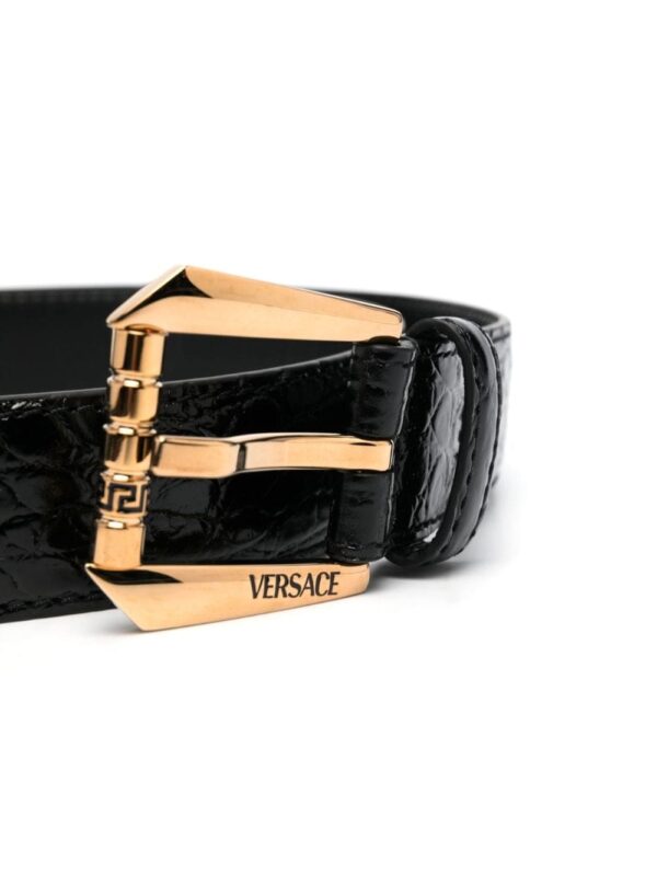 Louis Vuitton crocodile-embossed leather belt - Image 2