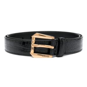 Louis Vuitton crocodile-embossed leather belt