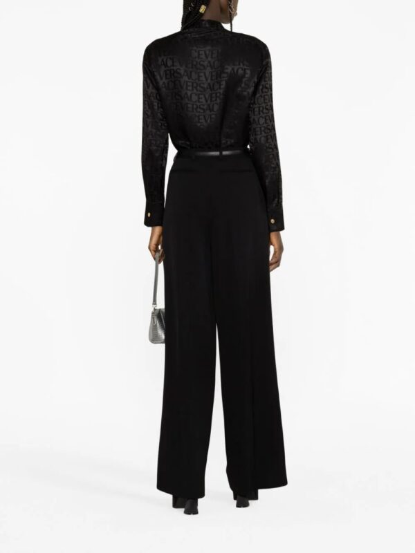 Versace  Versace Allover jacquard satin blouse - Image 4