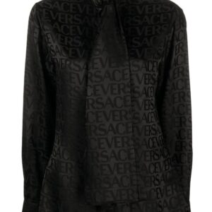 Versace Versace Allover jacquard satin blouse