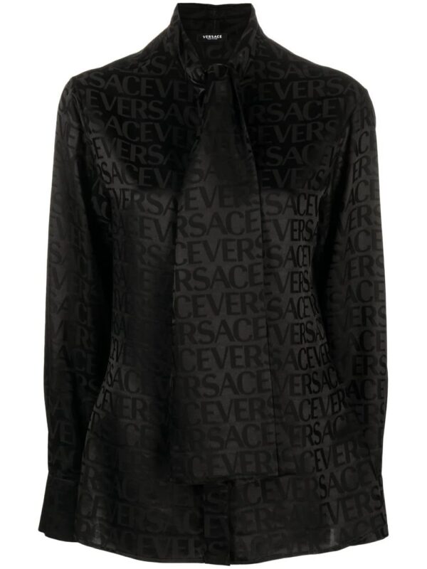 Versace  Versace Allover jacquard satin blouse