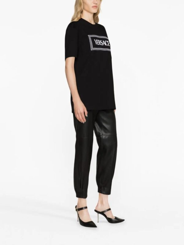 Versace  logo-embroidered cotton T-shirt - Image 3