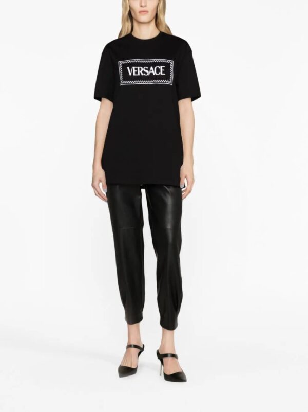 Versace  logo-embroidered cotton T-shirt - Image 2