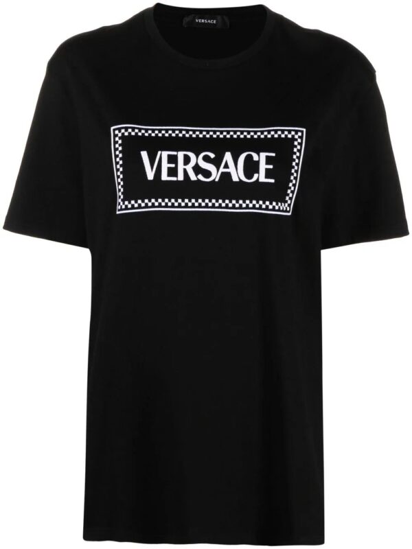 Versace  logo-embroidered cotton T-shirt