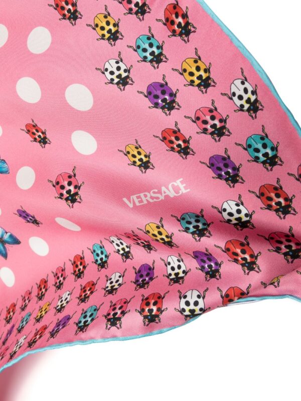 Versace  mix-print silk square scarf - Image 2