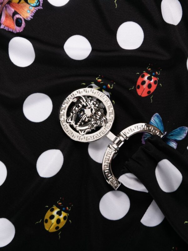 Versace x Dua Lipa Butterflies & Ladybugs Polka Dot-print dress - Image 8