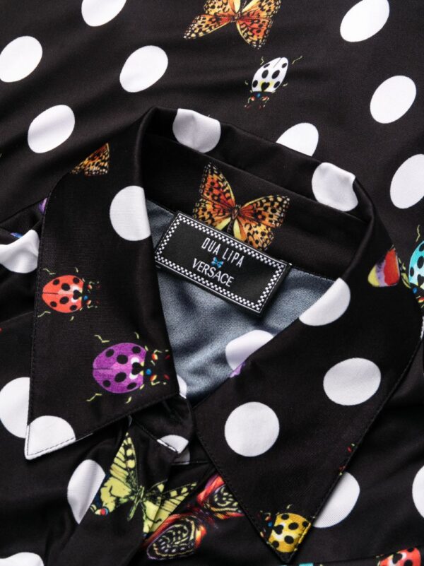 Versace x Dua Lipa Butterflies & Ladybugs Polka Dot-print dress - Image 7