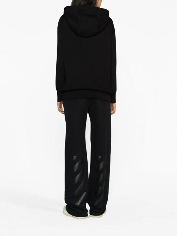 Versace  logo-print rib-trimmed hoodie - Image 4