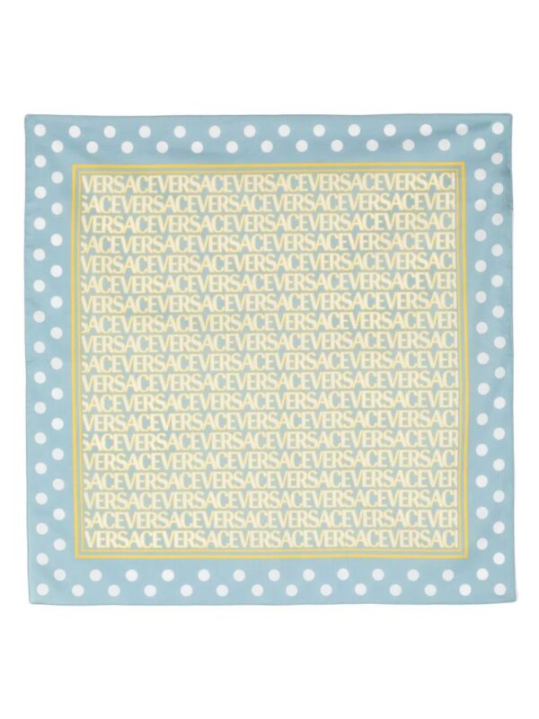 Versace  logo polka-dot print scarf