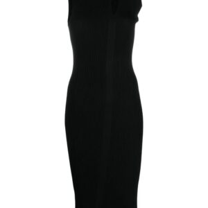 Versace cut-out ribbed-knit midi dress