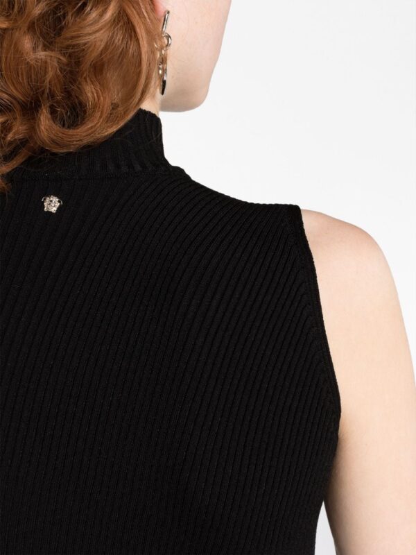 Versace Slashed roll-neck midi dress - Image 3