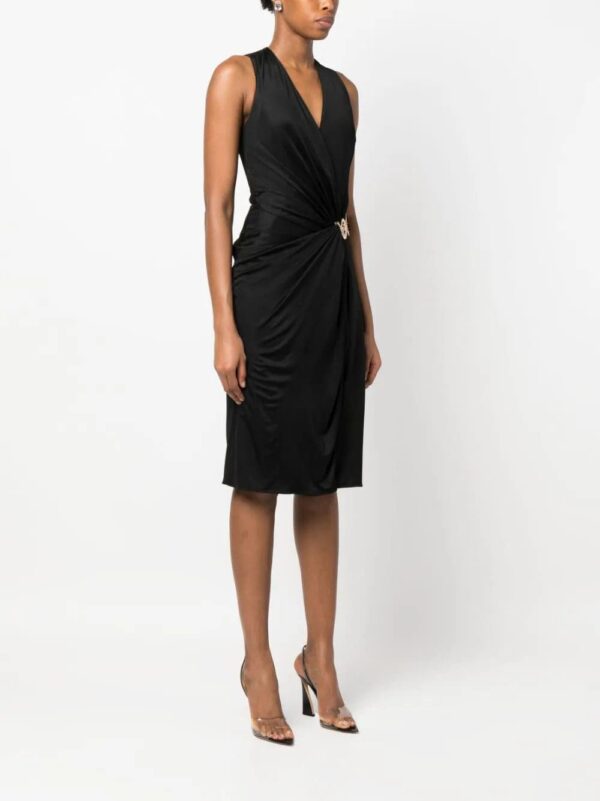 Versace  Medusa plaque pleated dress - Image 3