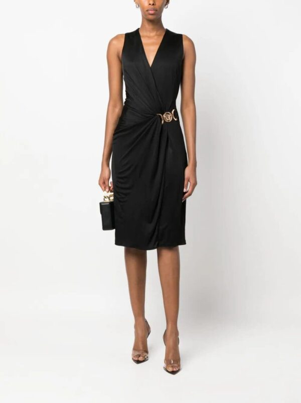Versace  Medusa plaque pleated dress - Image 2