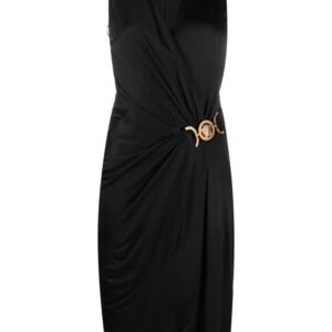 Versace Medusa plaque pleated dress